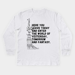 Tomorrowland Astro Orbiter Famous Quote Orlando Florida Kids Long Sleeve T-Shirt